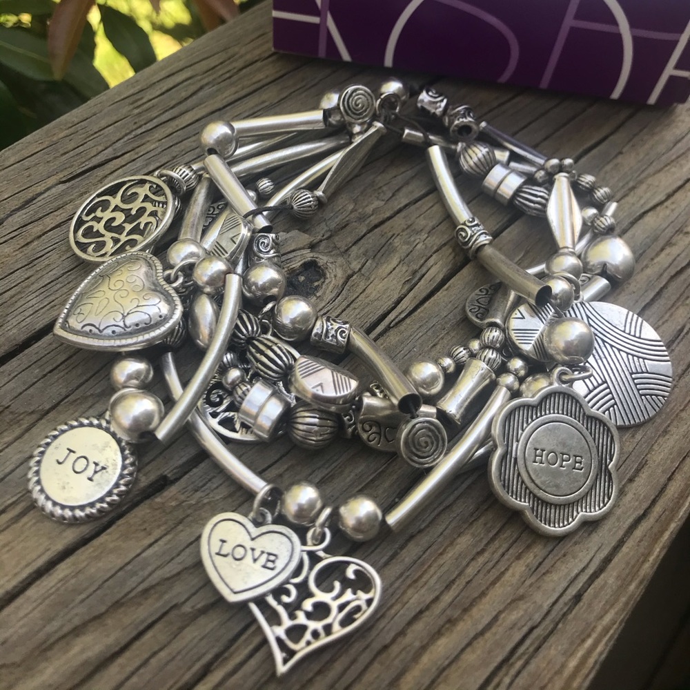 Lia Sophia "Menagerie” Silver Stretch Bracelet